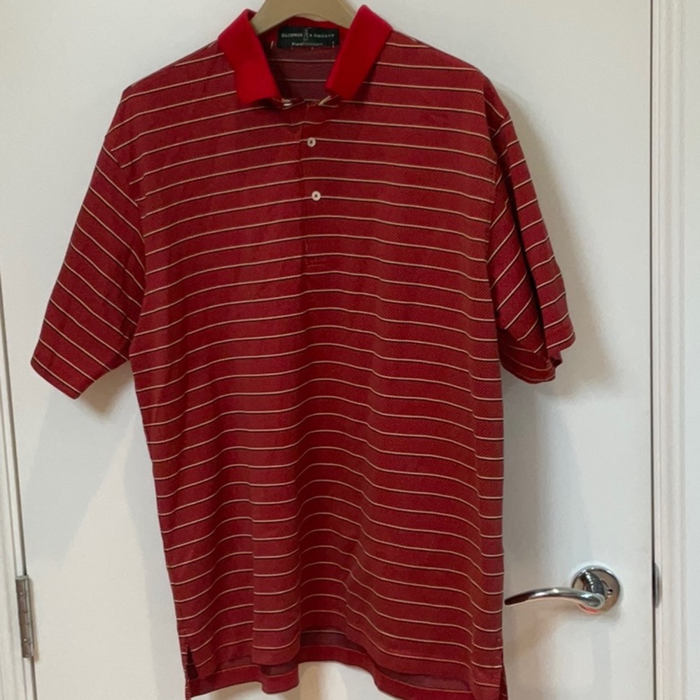 Fairway & Greene red golf shirt size large